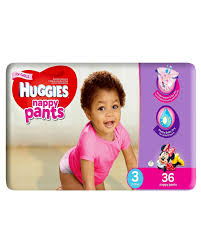 Huggies Nappy Pants Girl Size 3 7-12 kg 36 Pieces