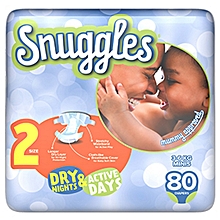 Snuggles Baby Diapers Jumbo Size 2 (3-6kgs) - 80 Pcs